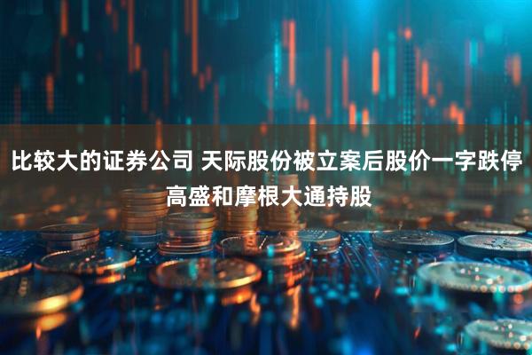 比较大的证券公司 天际股份被立案后股价一字跌停 高盛和摩根大通持股